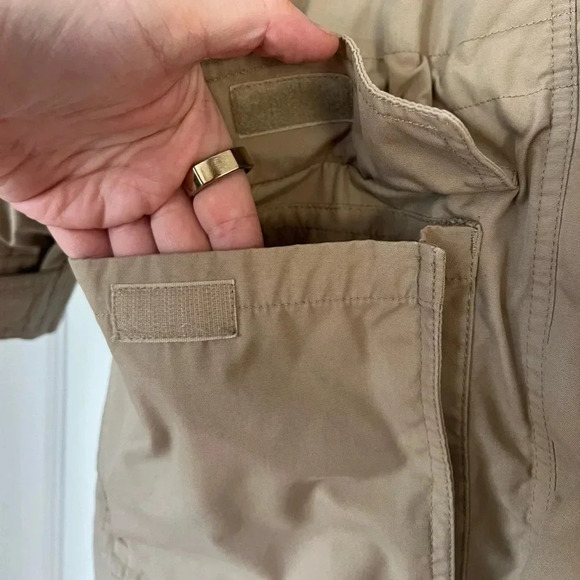 Eddie Bauer Women’s Beige Outdoor Utility Jacket Parka Vintage Coat Size Small - Picture 4 of 13